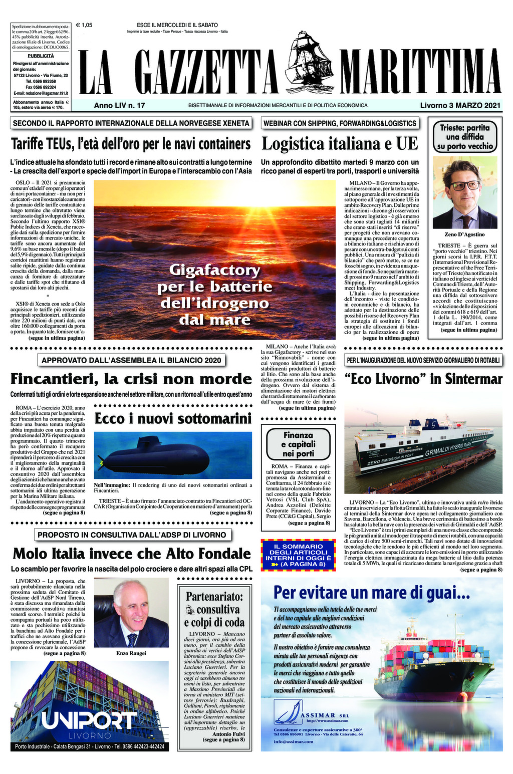Giornale del 3-3-2021