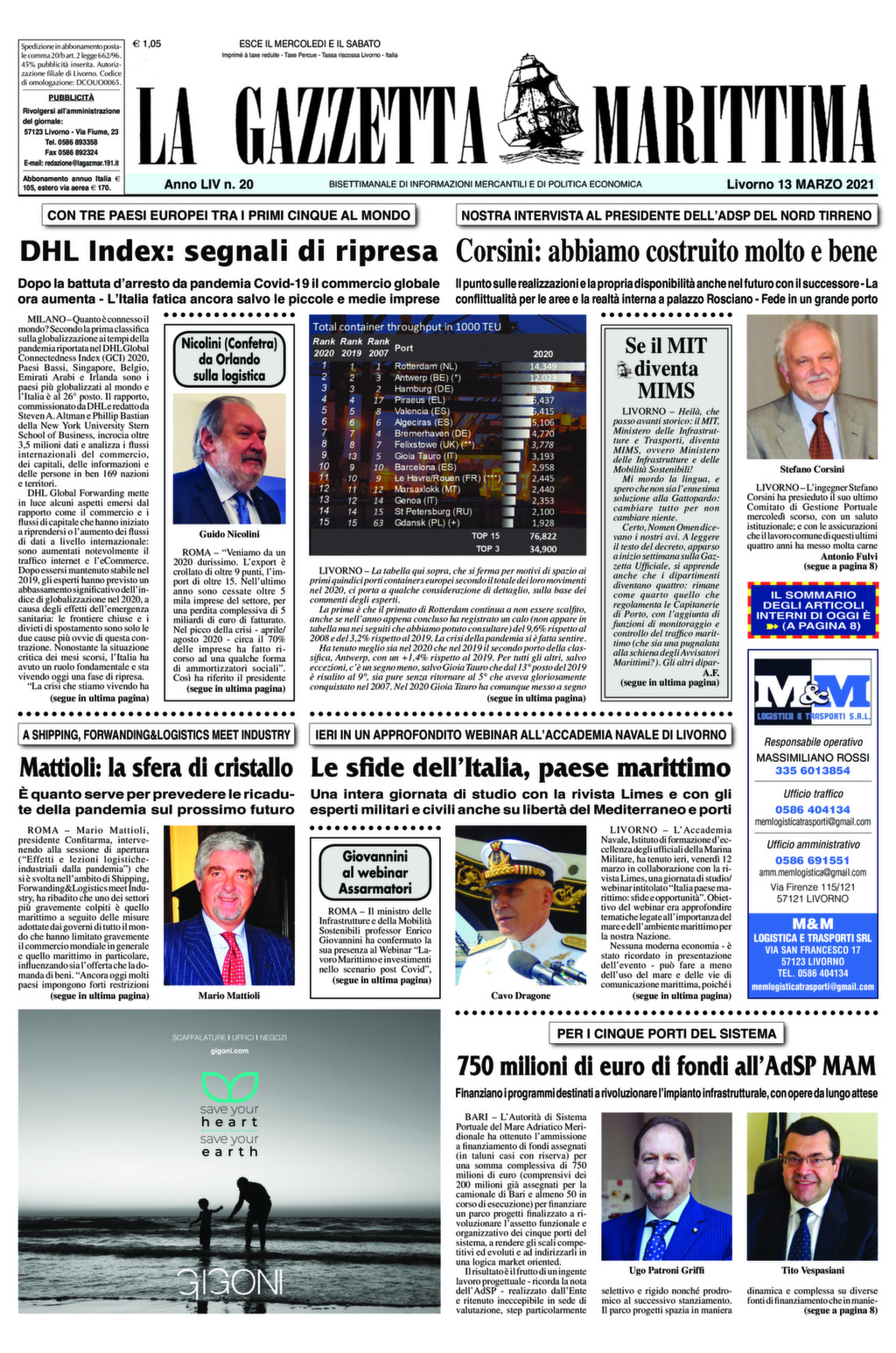 Giornale del 13-3-2021