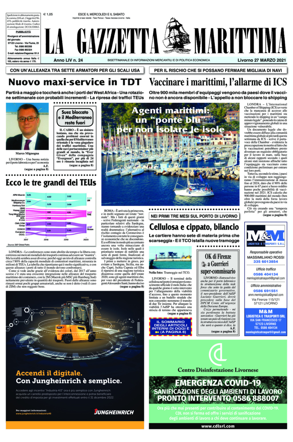 Giornale del 27-3-2021