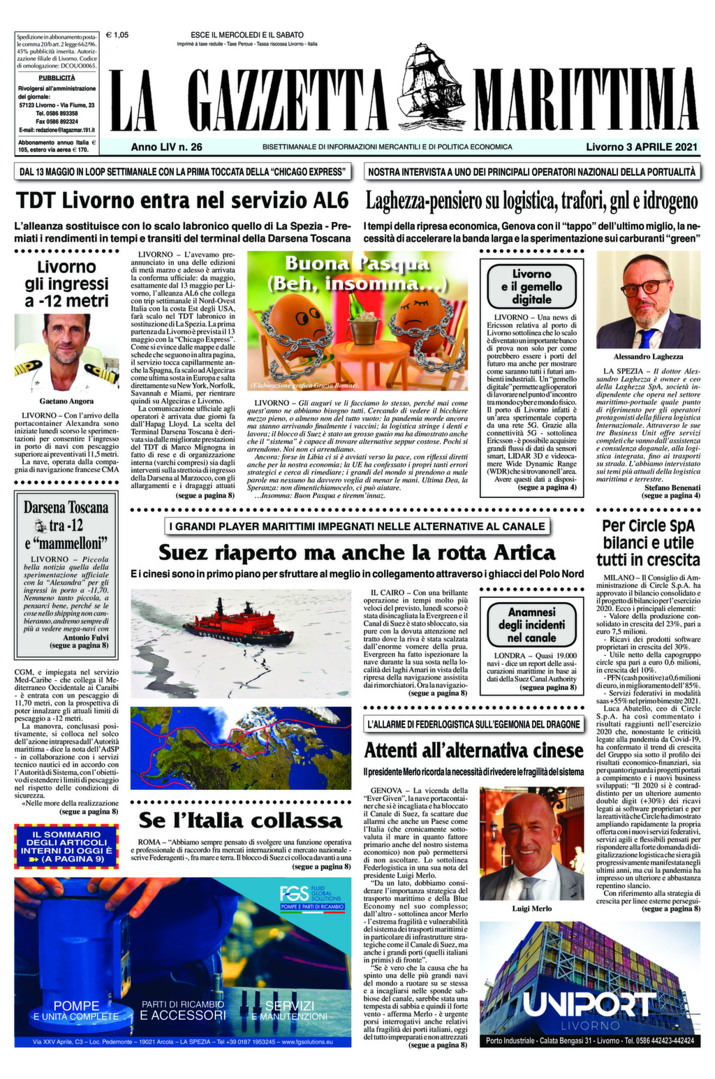 Giornale del 3-4-2021
