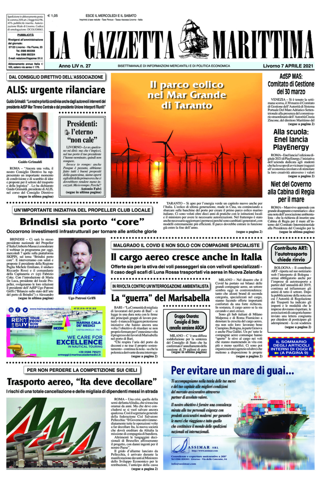 Giornale del 7-4-2021