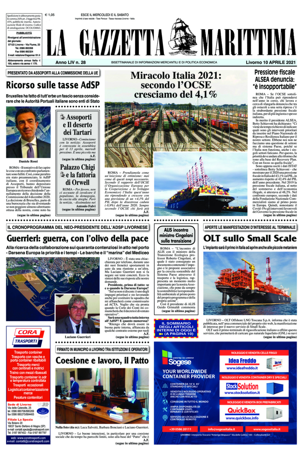 Giornale del 10-4-2021