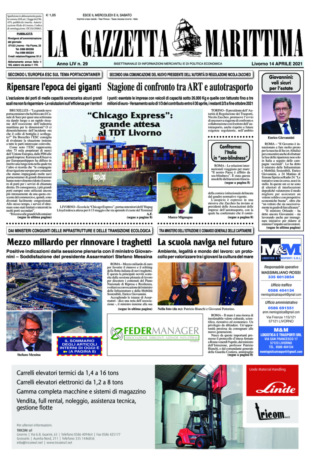 Giornale del 14-4-2021
