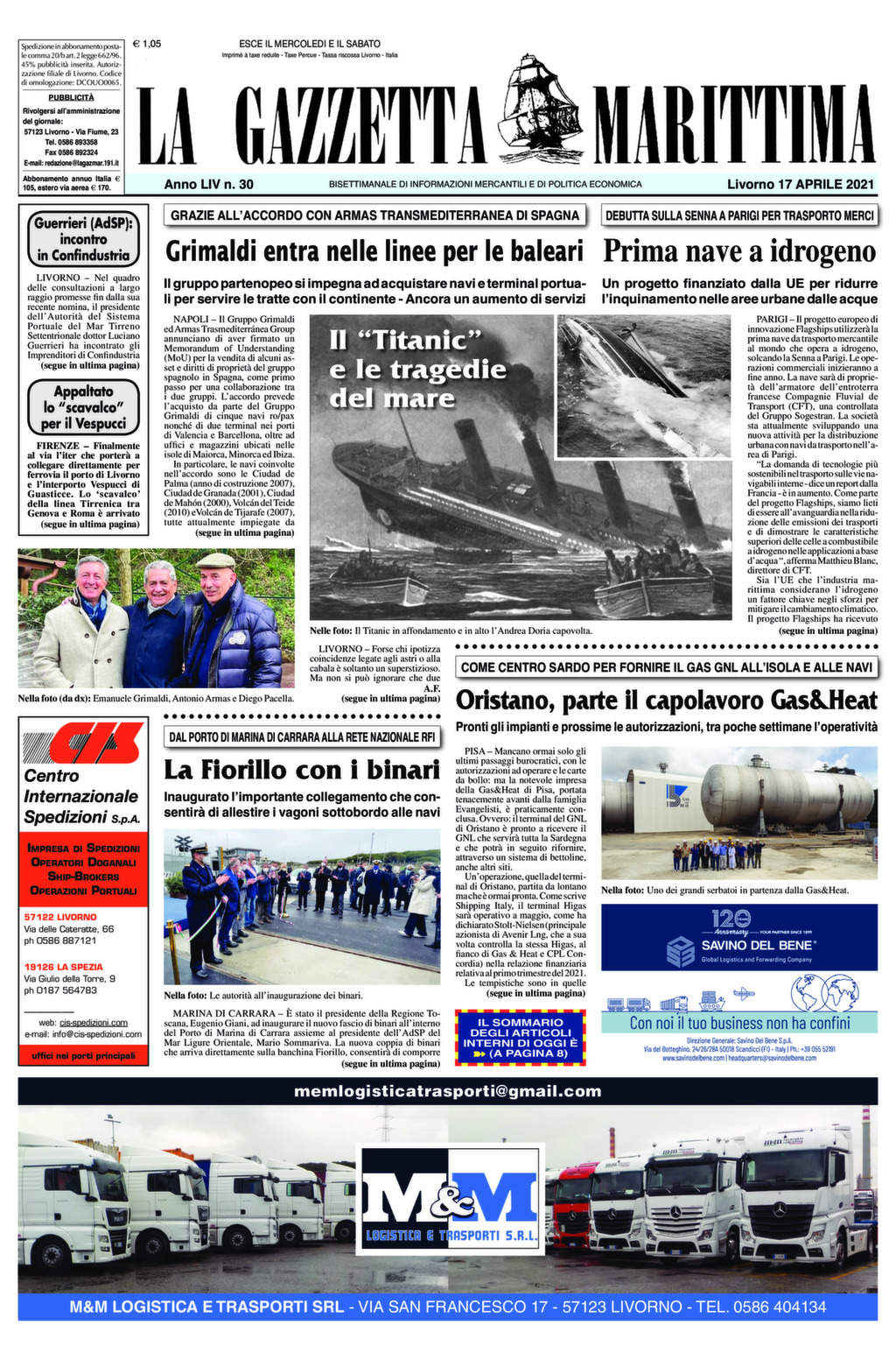 Giornale del 17-4-2021