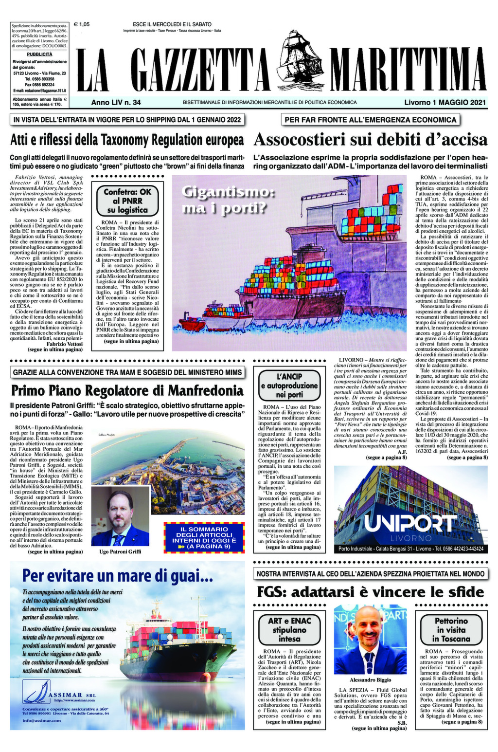Giornale del 1-5-2021