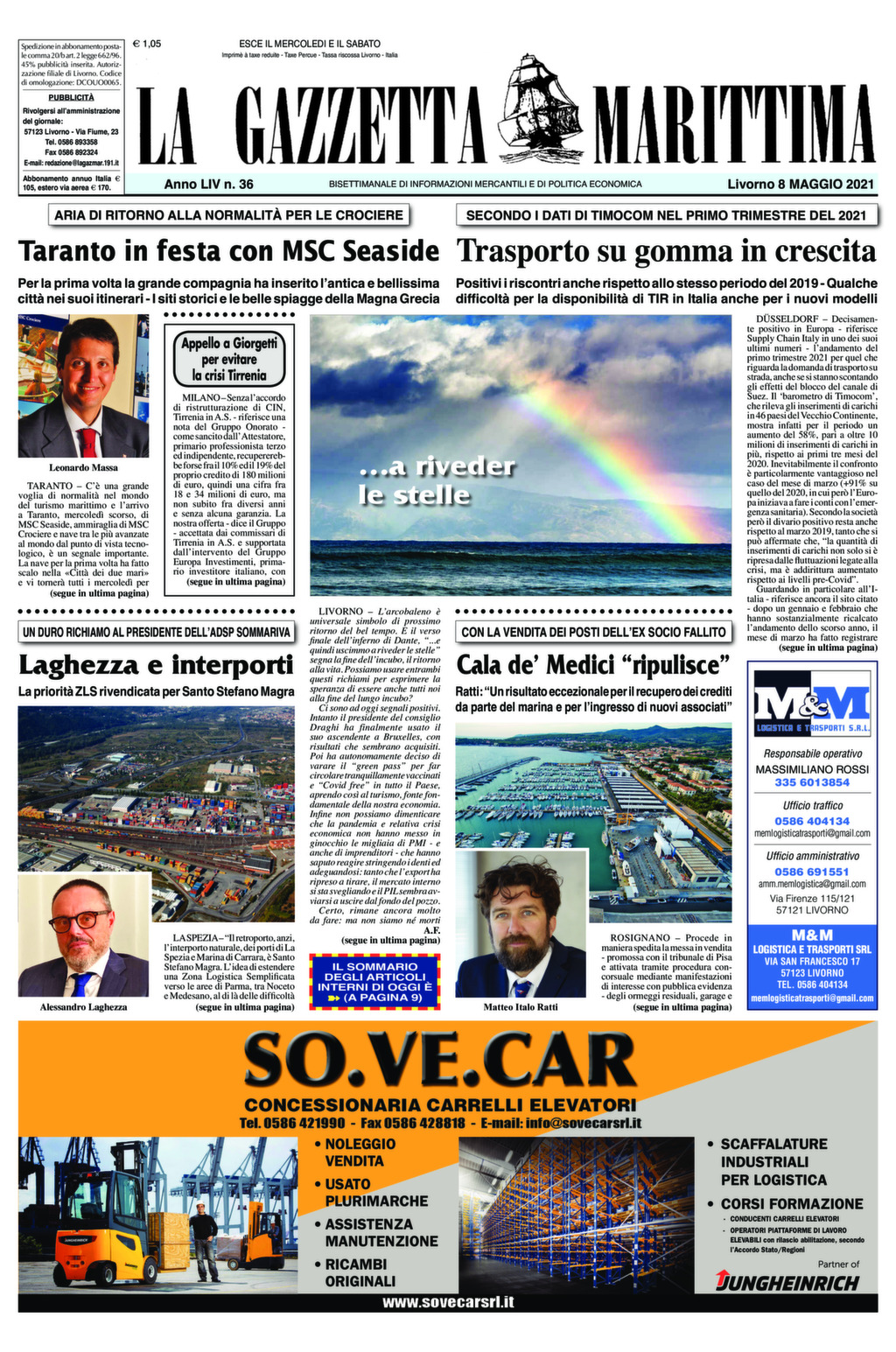 Giornale dell’8-5-2021