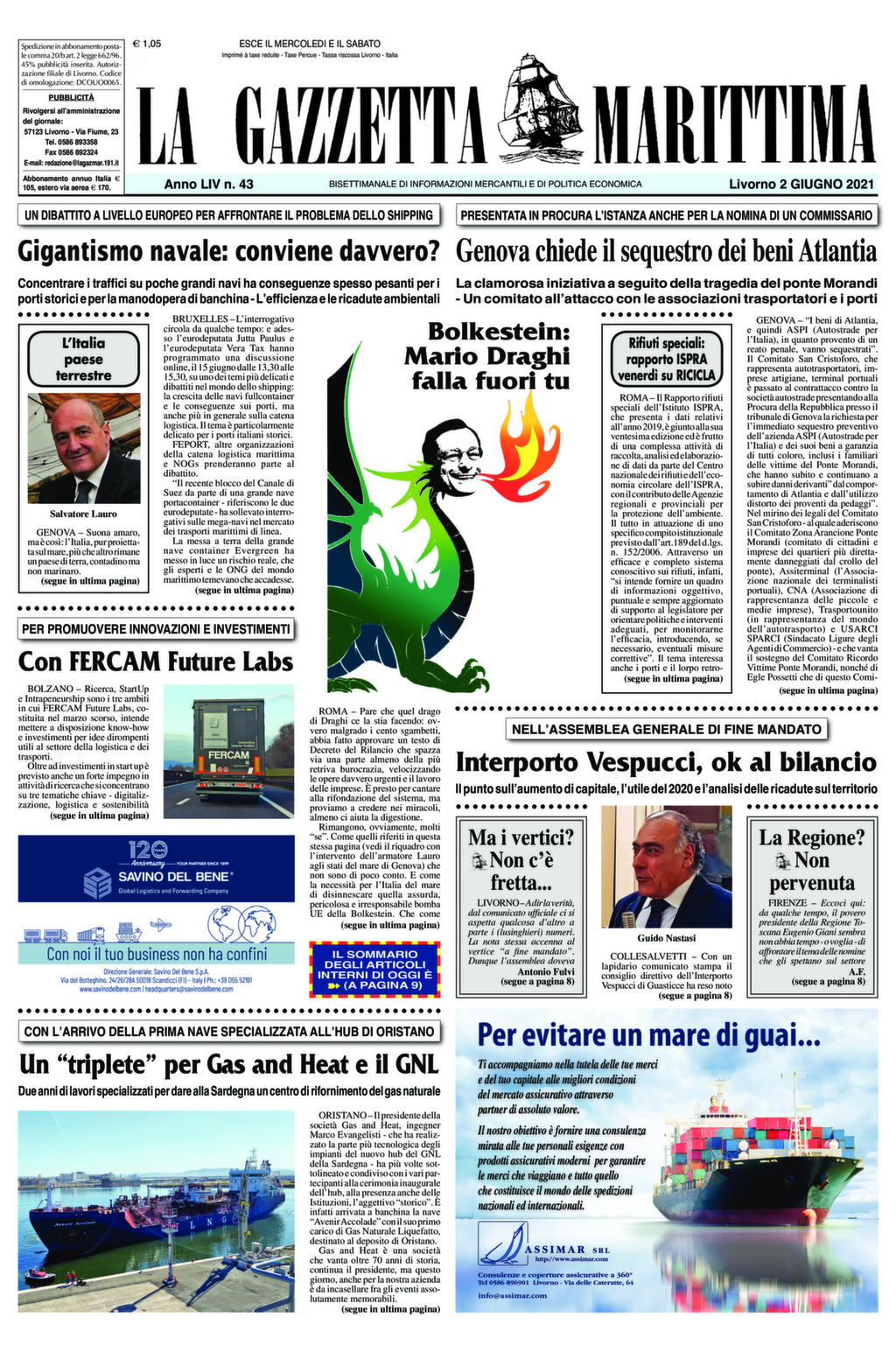 Giornale del 2-6-2021