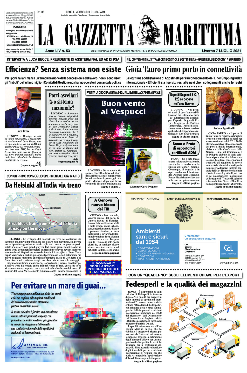 Giornale del 7-7-2021