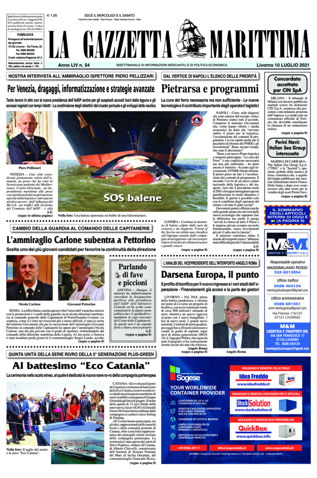 Giornale del 10-7-2021