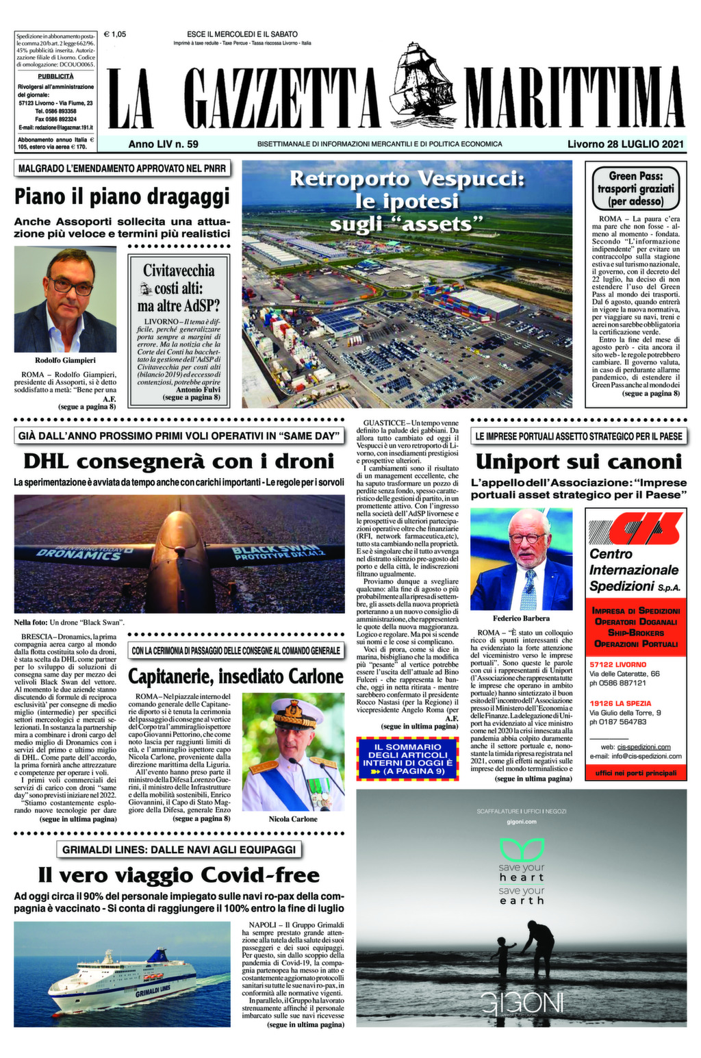 Giornale del 28-7-2021