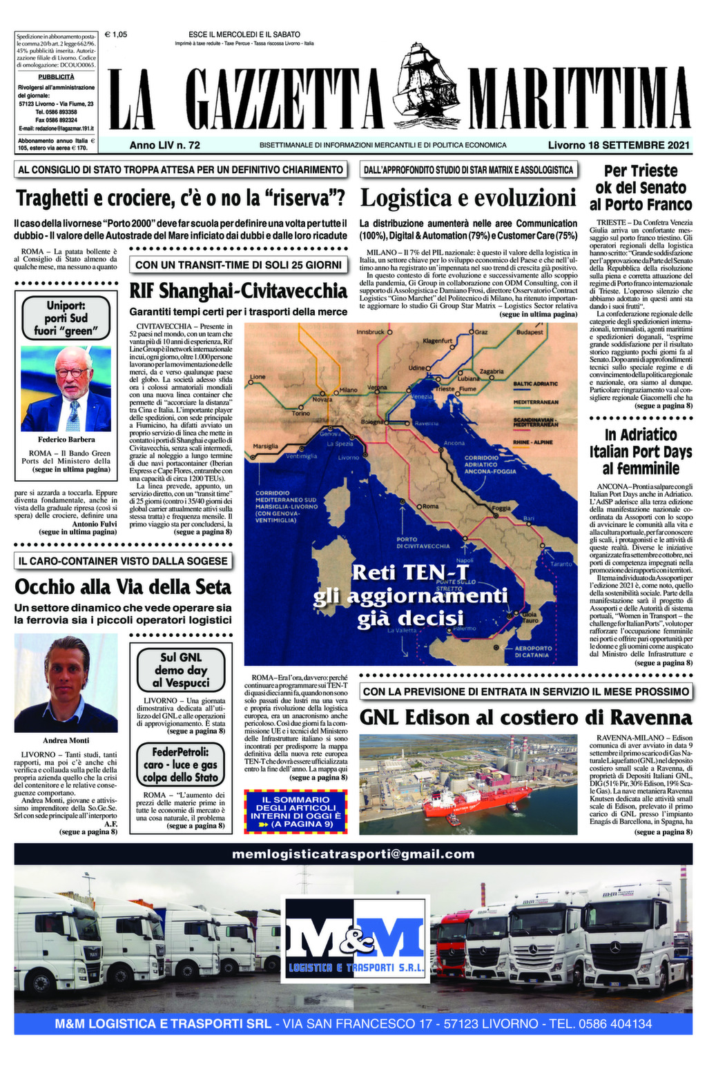 Giornale del 18-9-2021