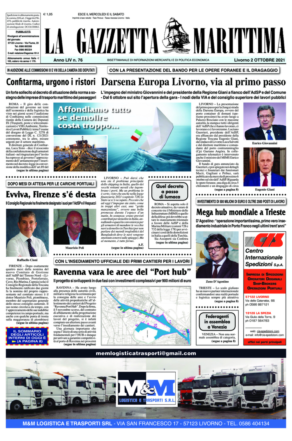Giornale del 2-10-2021