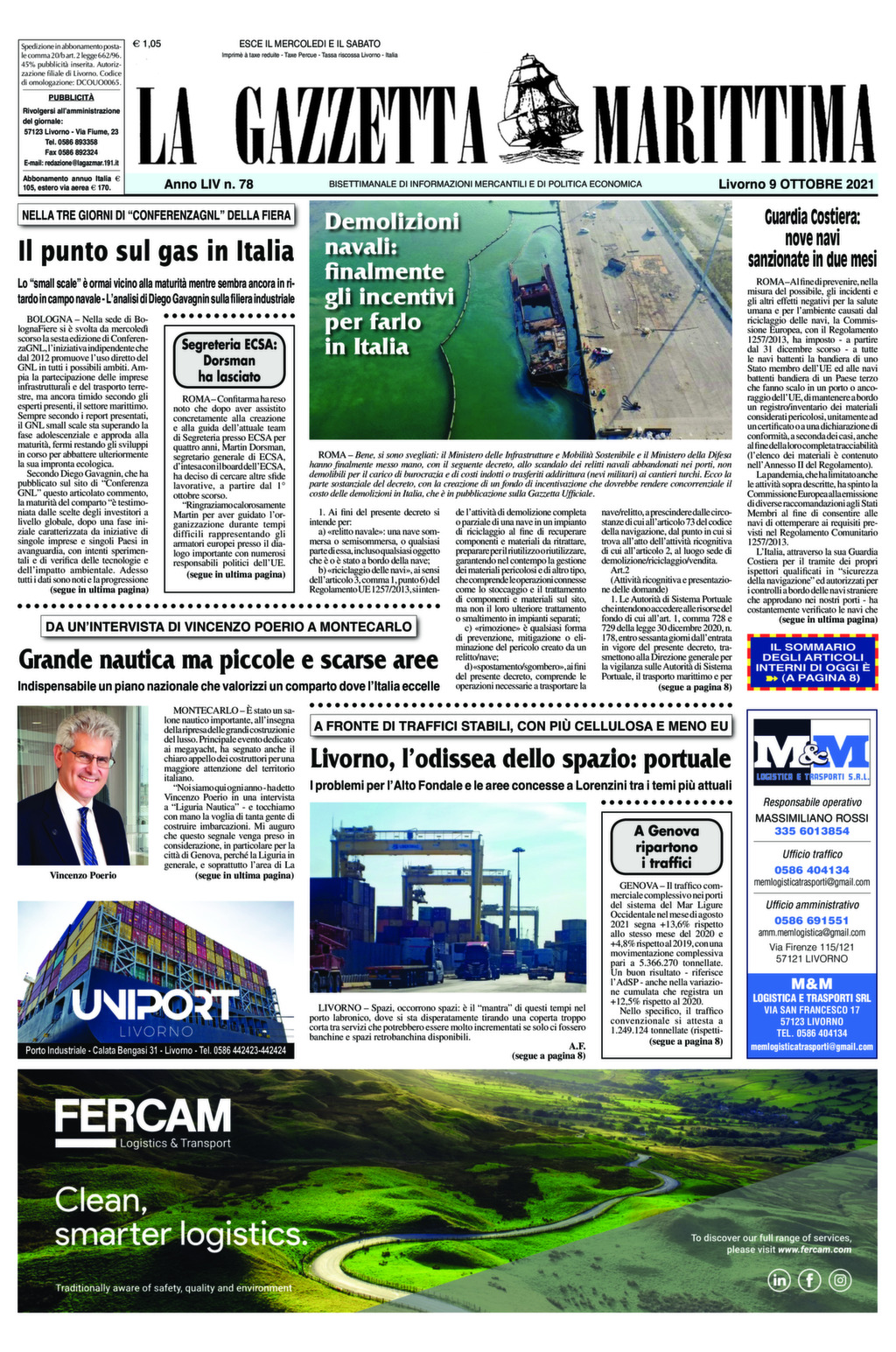 Giornale del 9-10-2021