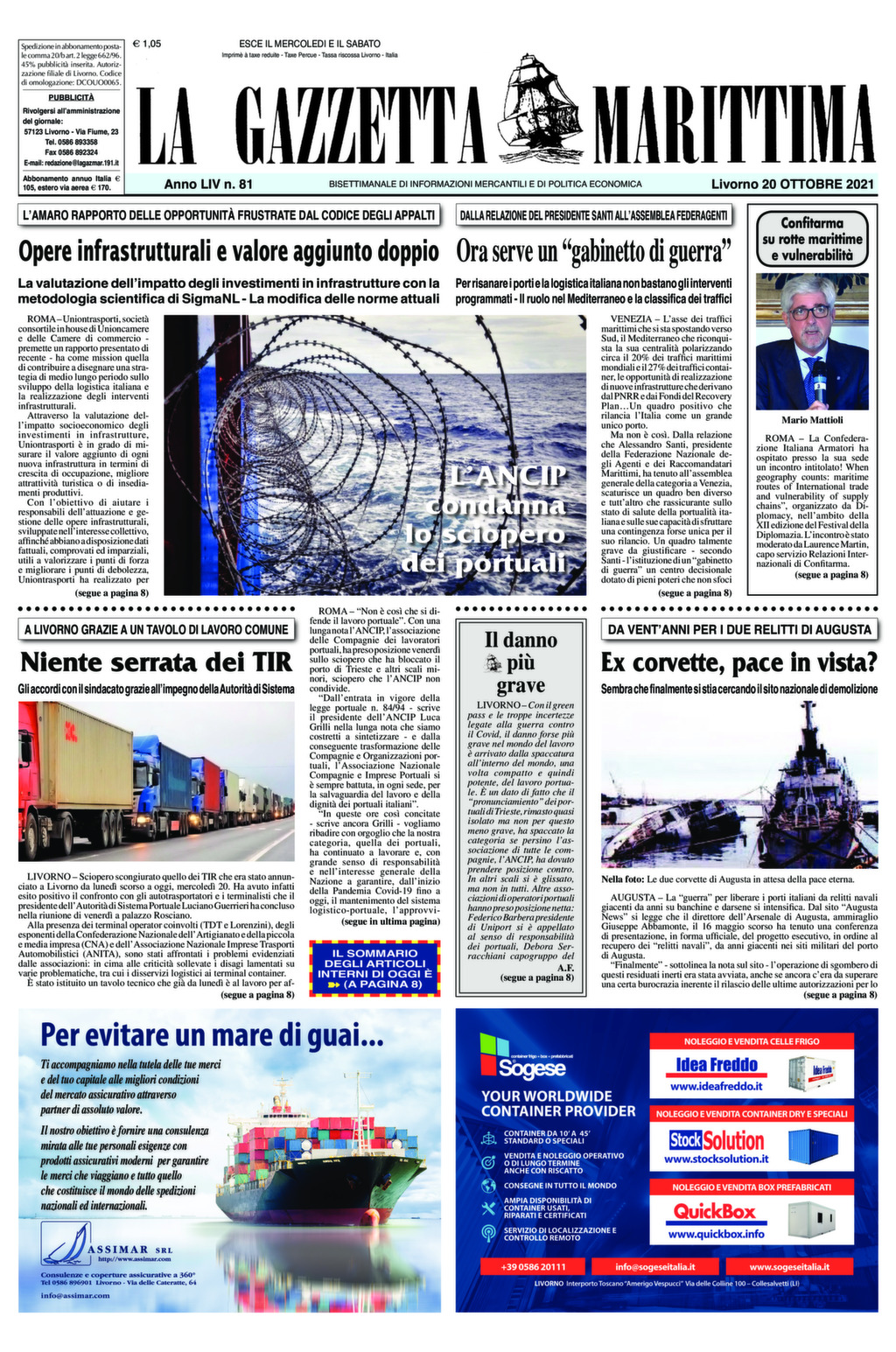 Giornale del 20-10-2021