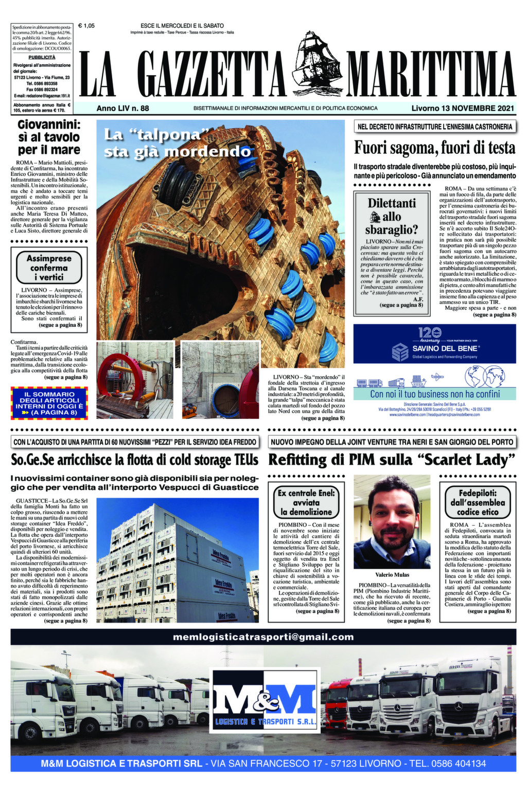 Giornale del 13-11-2021