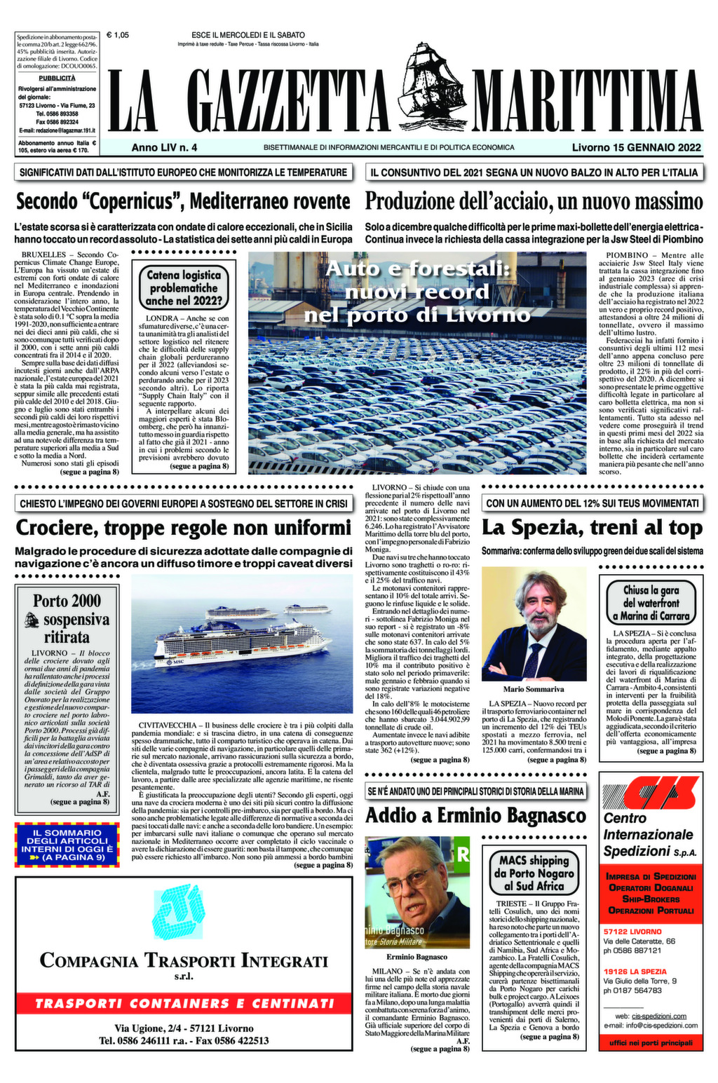 Giornale del 15-01-2022