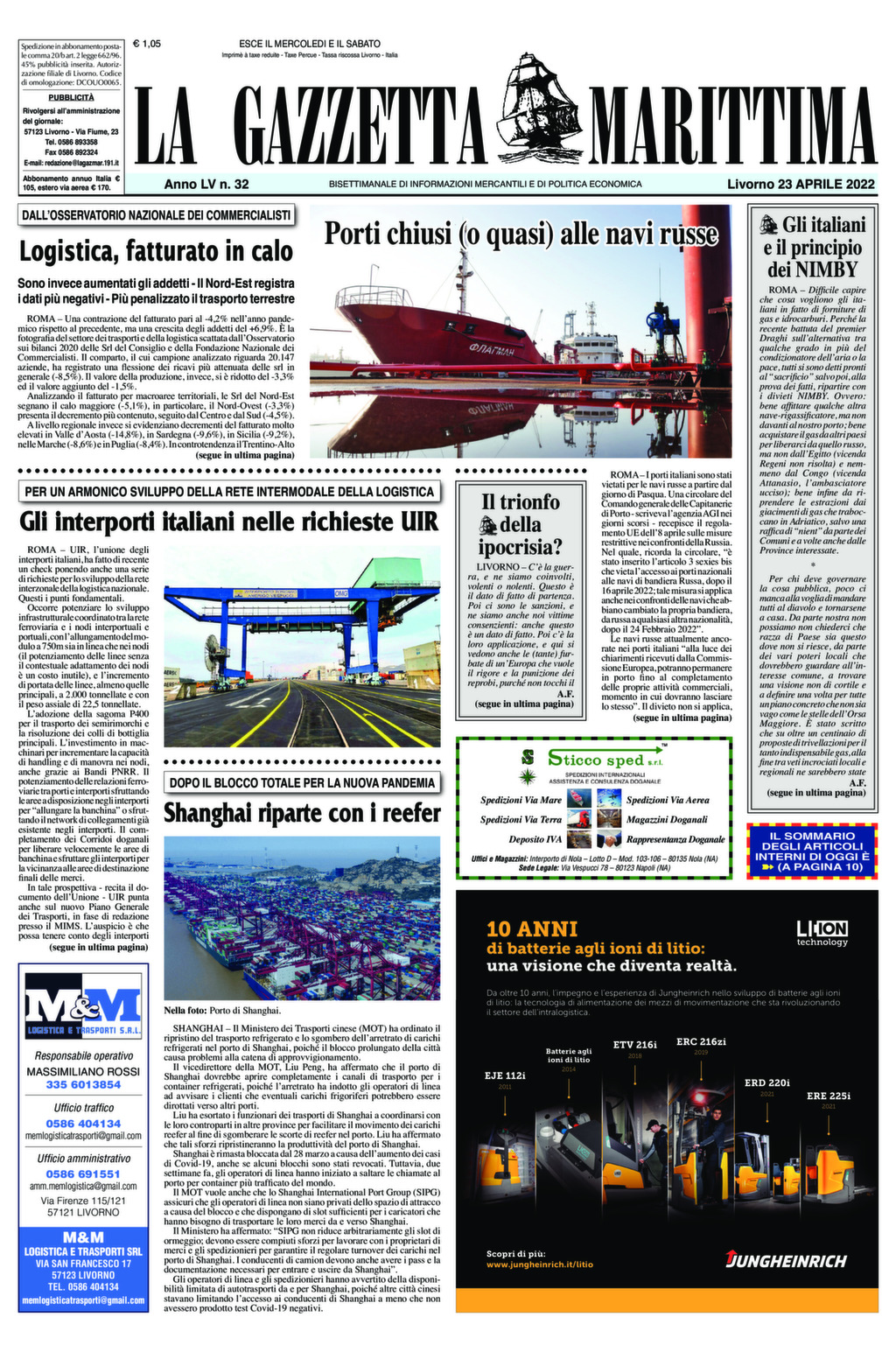 Giornale del 23-04-2022