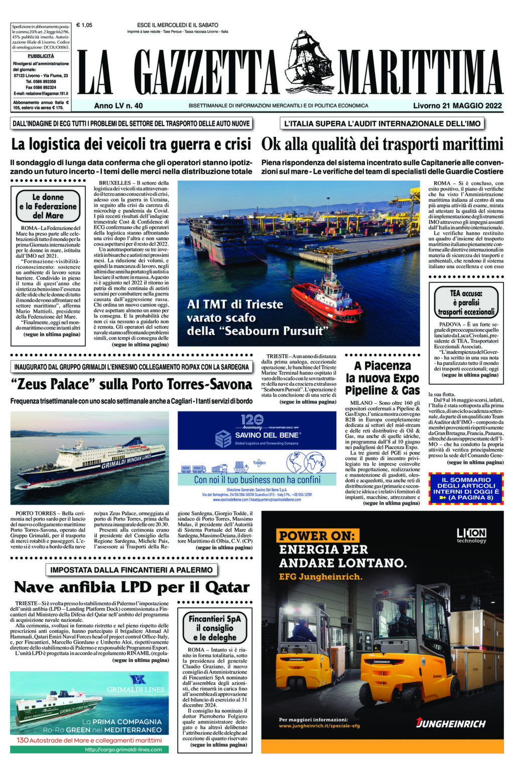 Giornale del 21-05-2022