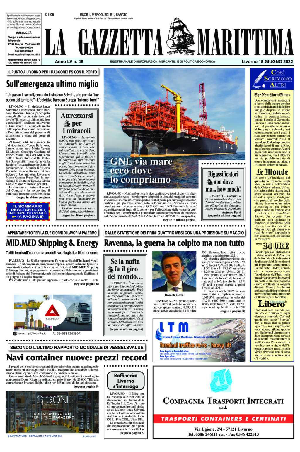 Giornale del 18-06-2022