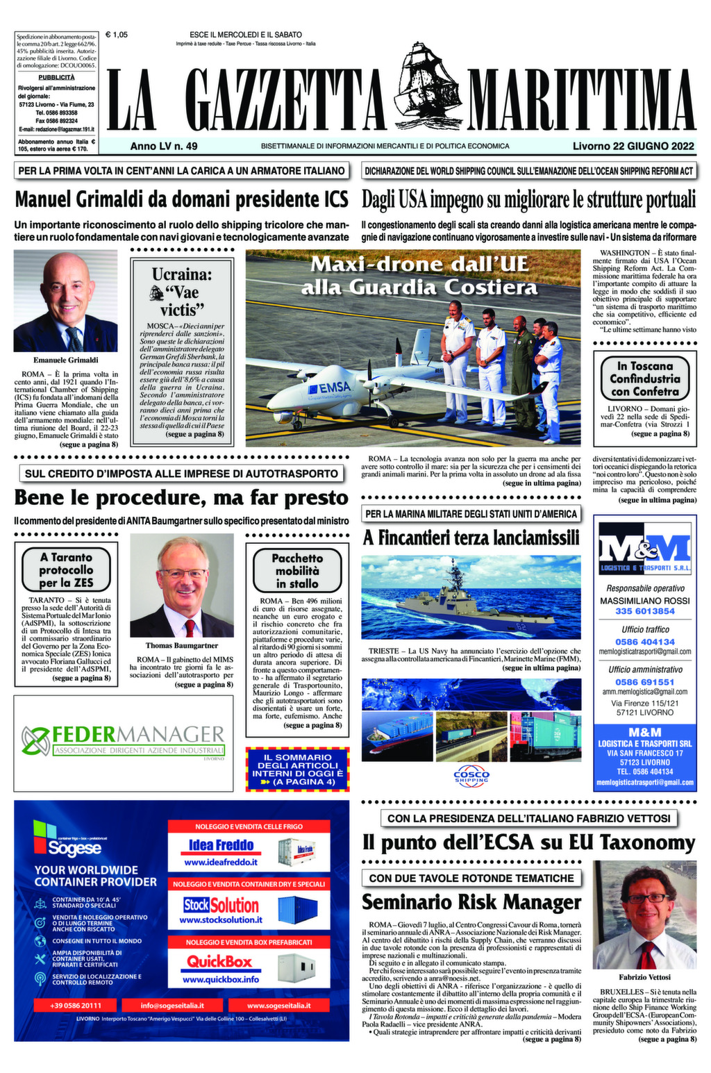 Giornale del 22-06-2022