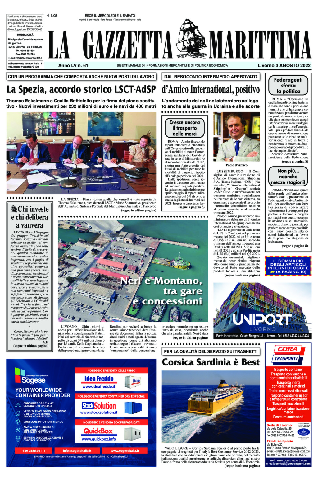 Giornale del 03-08-2022