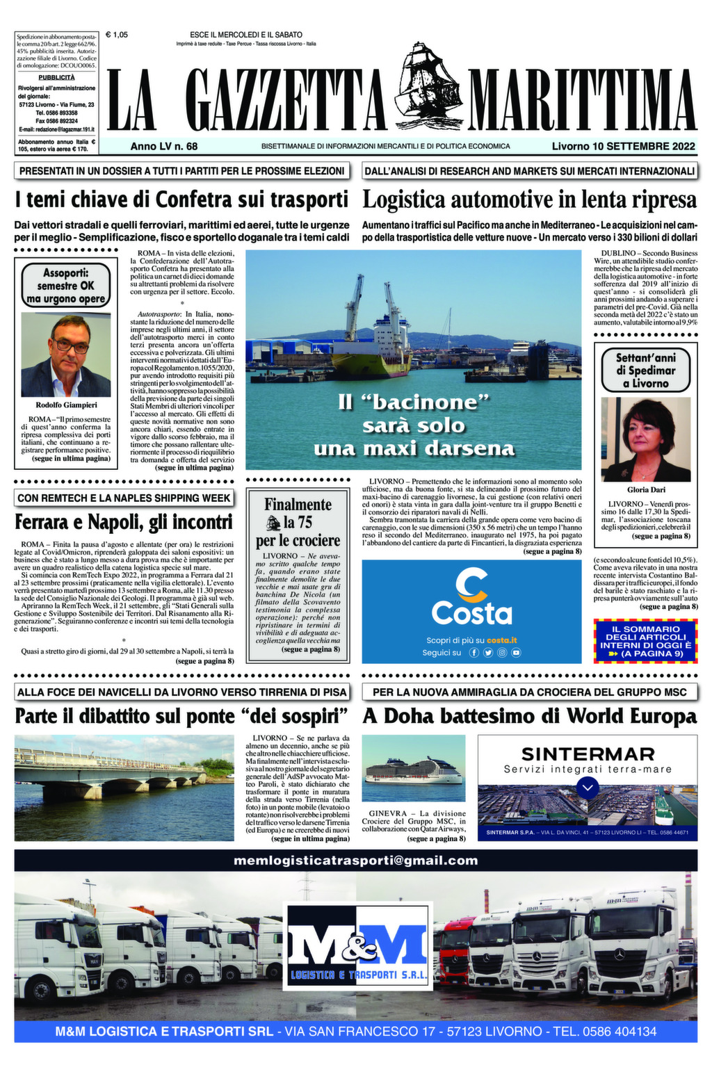 Giornale del 10-09-2022
