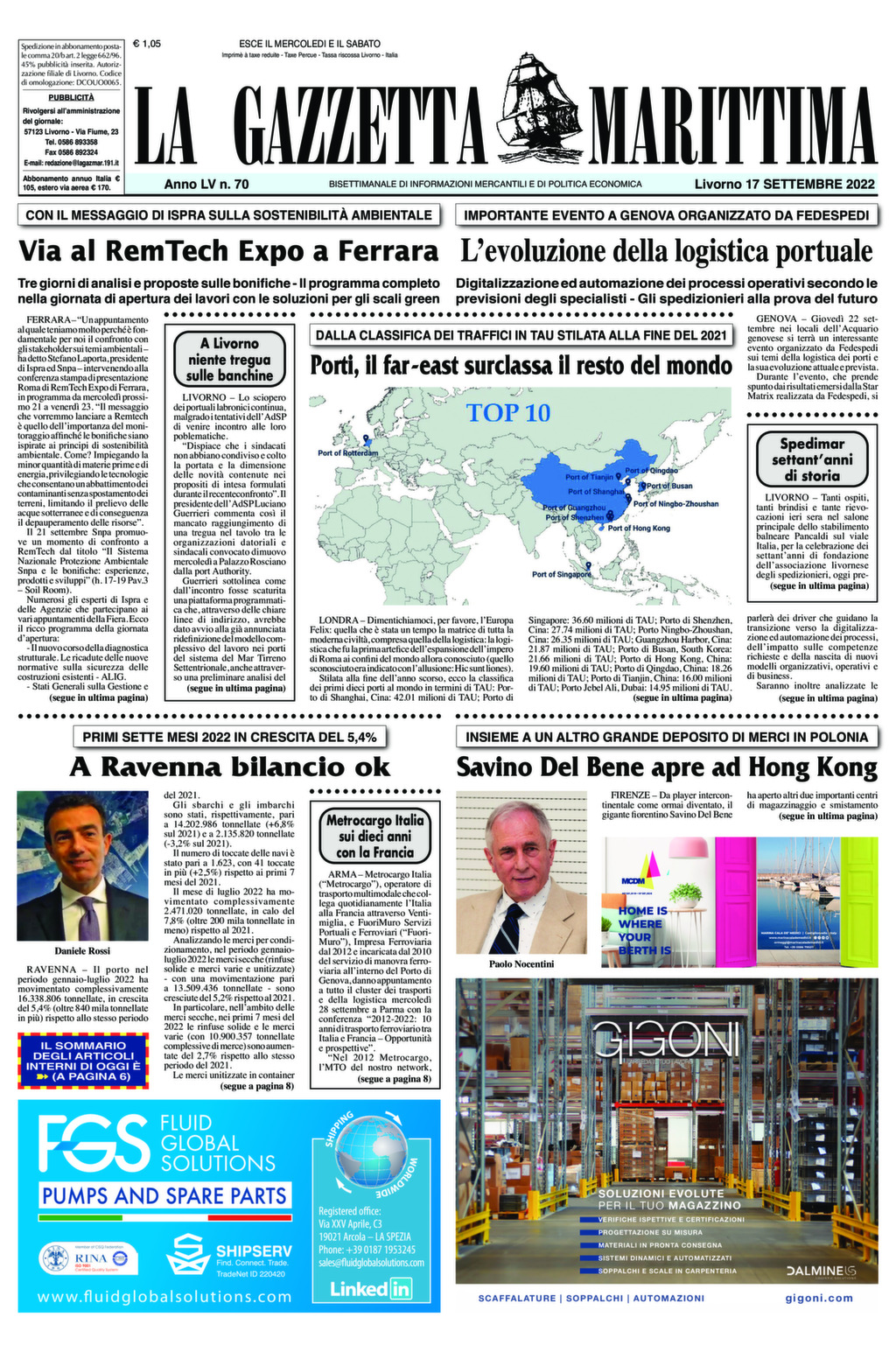 Giornale del 17-09-2022