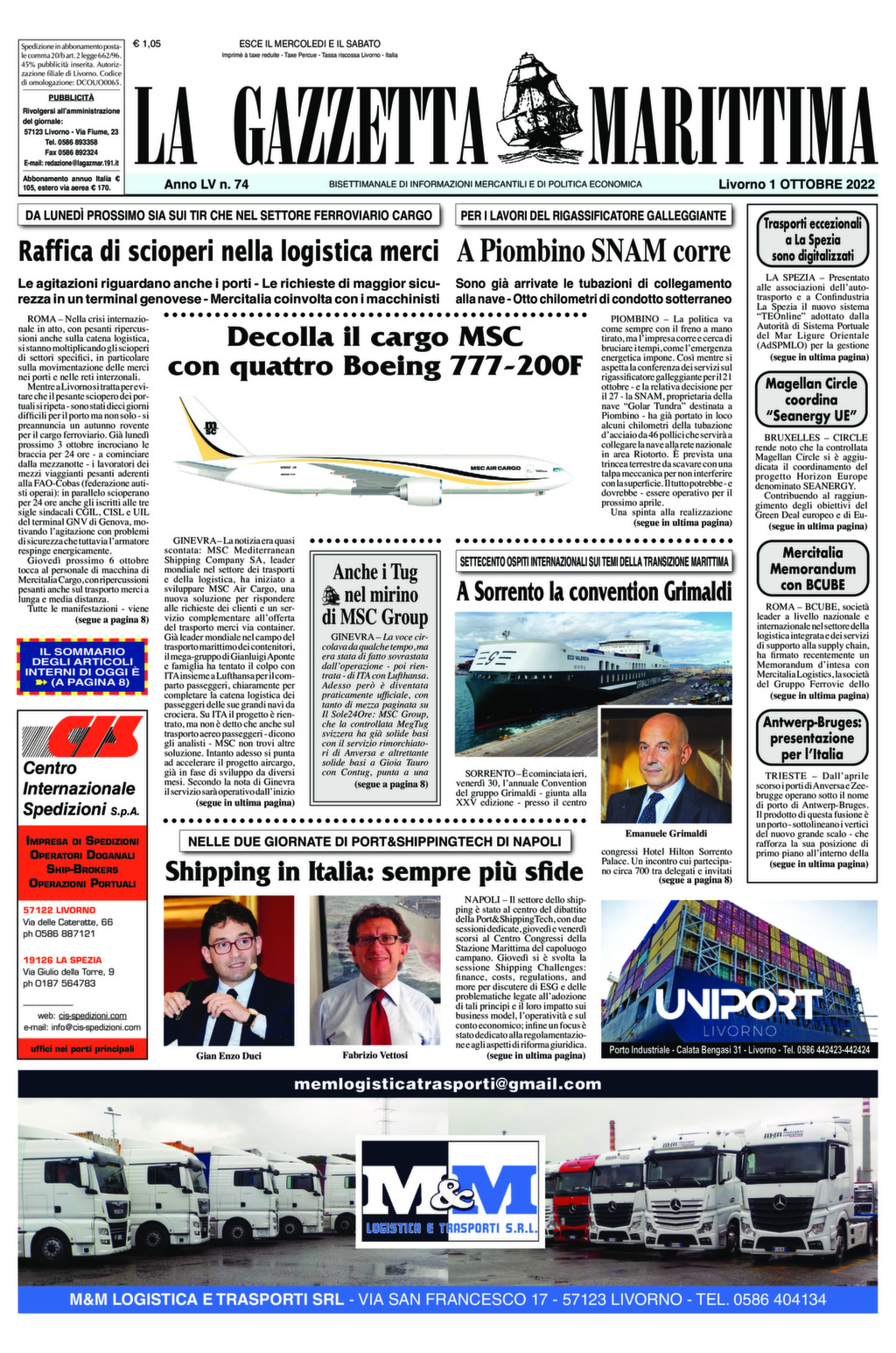 Giornale del 01-10-2022