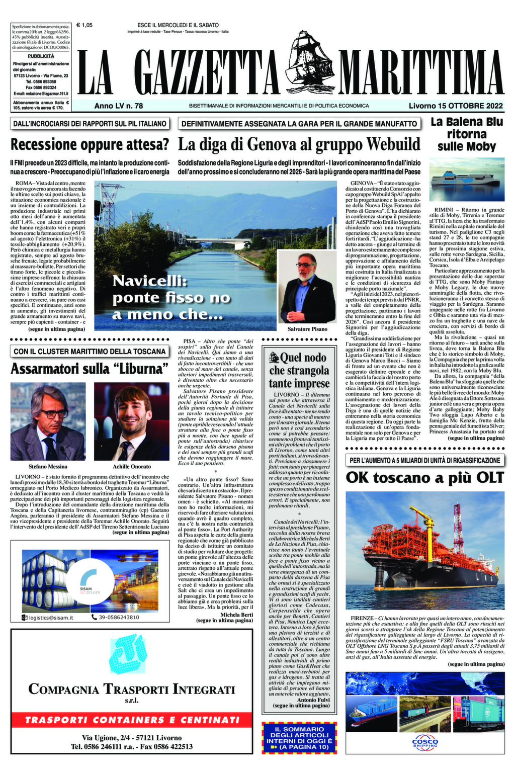 Giornale del 15-10-2022