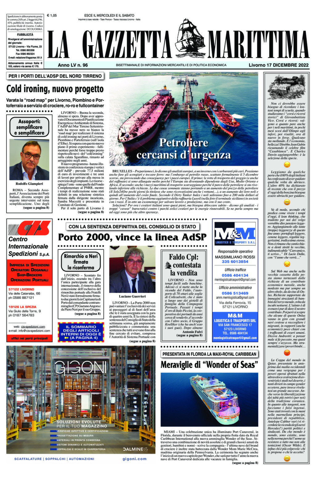 Giornale del 17-12-2022