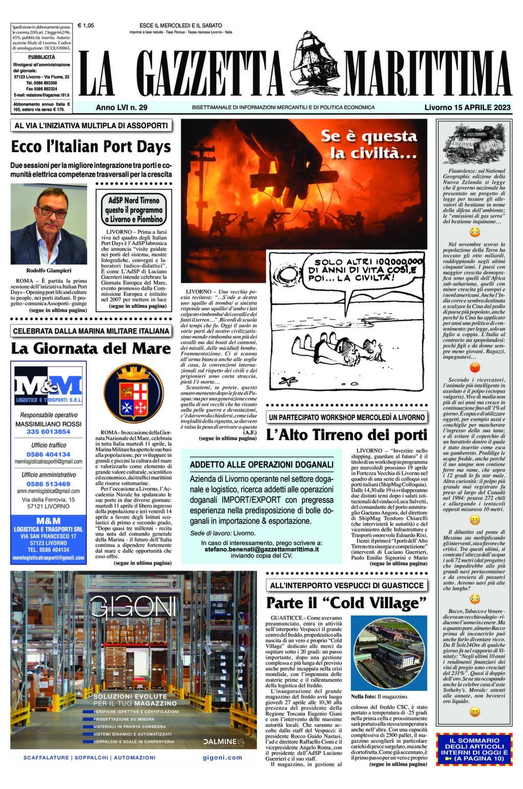 Giornale del 15-04-2023