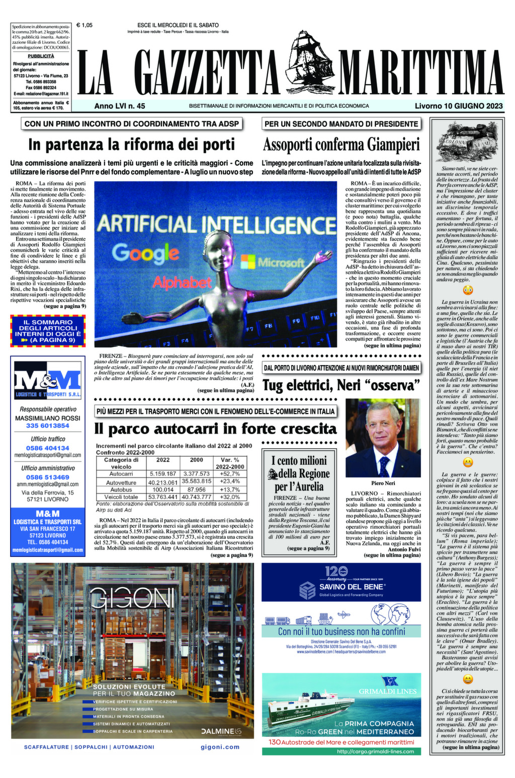 Giornale del 10-06-2023