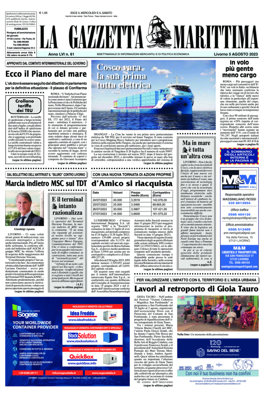 Giornale del 05-08-2023