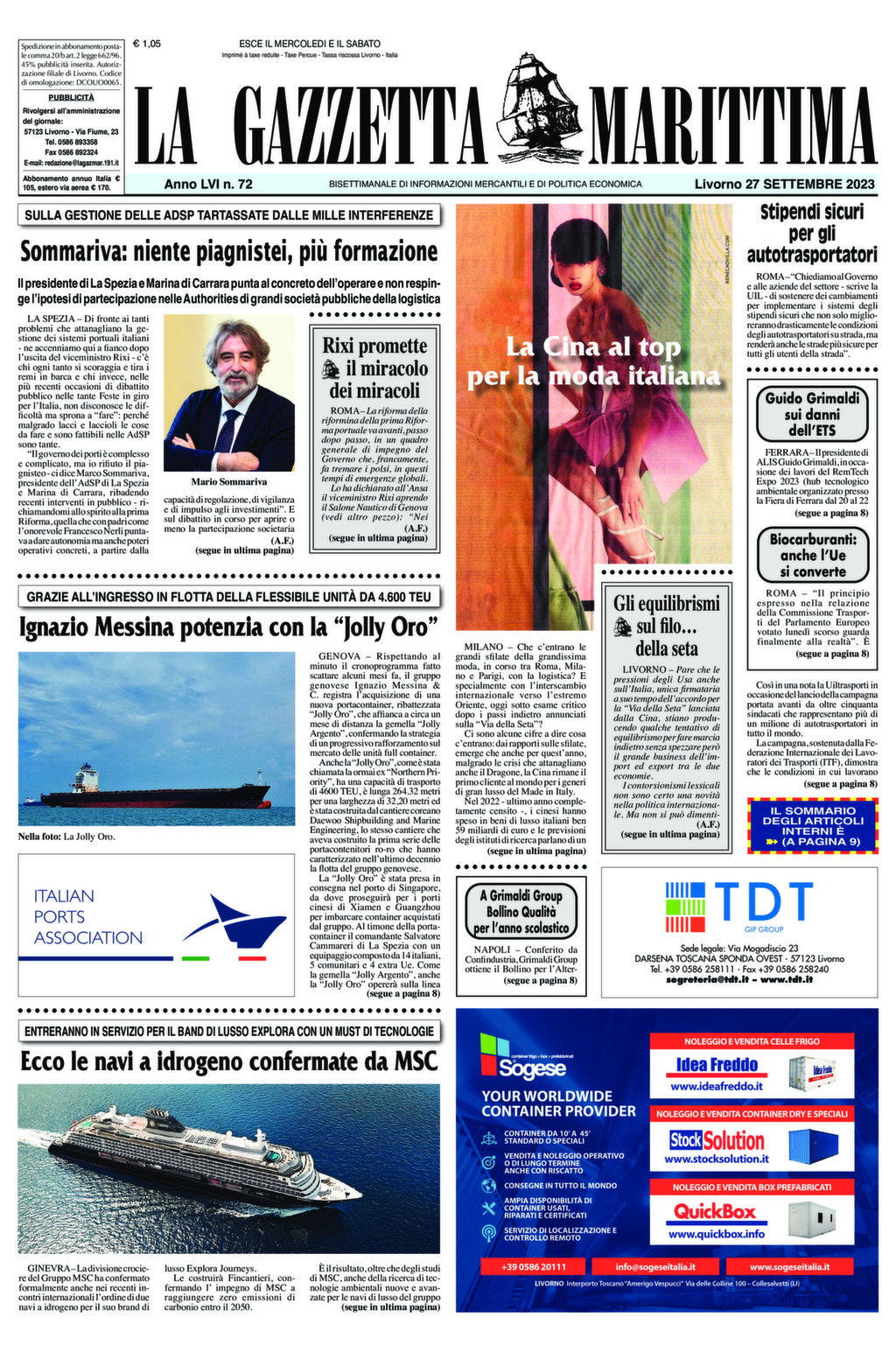 Giornale del 27-09-2023