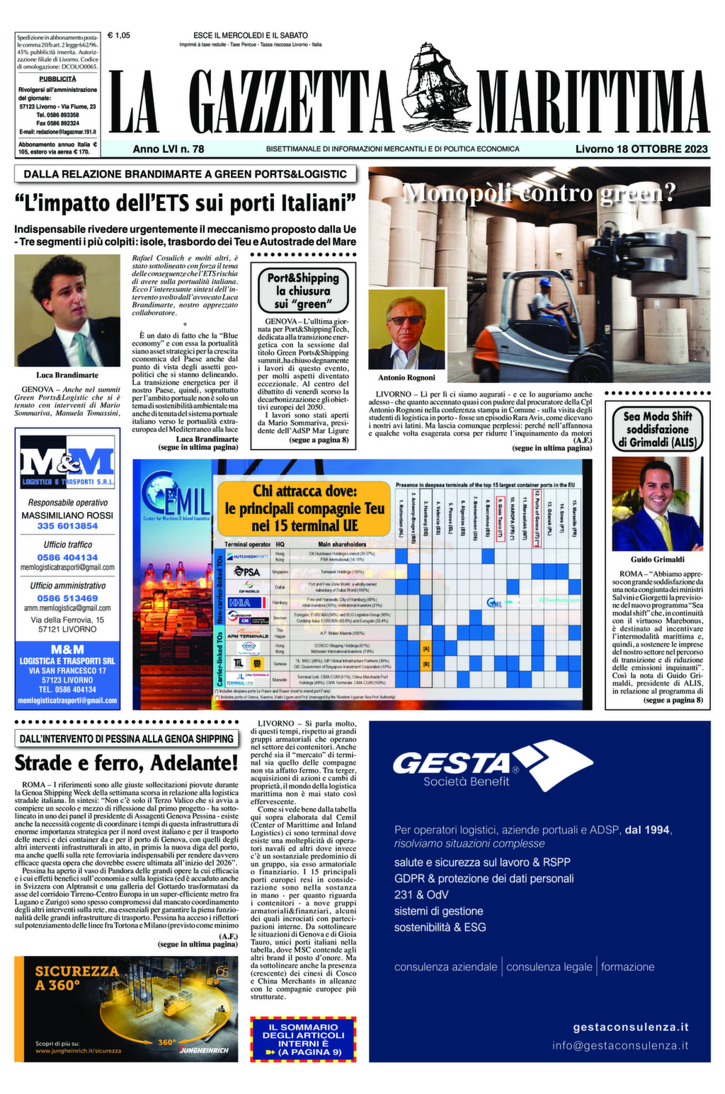 Giornale del 18-10-2023