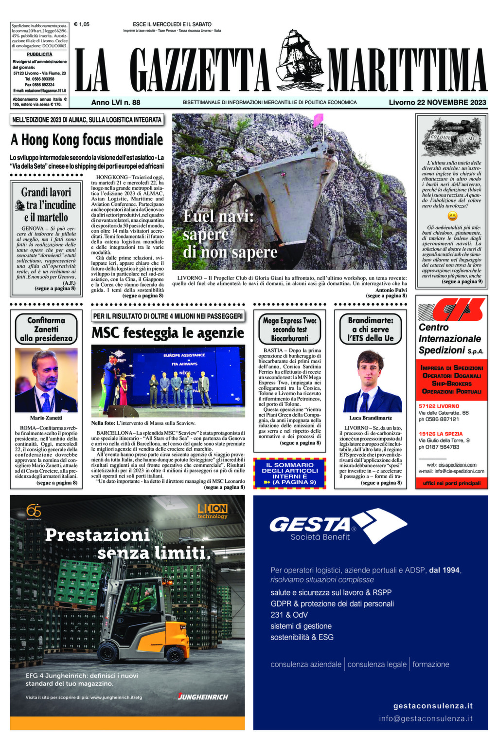 Giornale del 22-11-2023