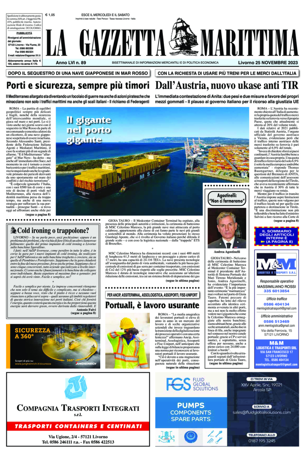 Giornale del 25-11-2023