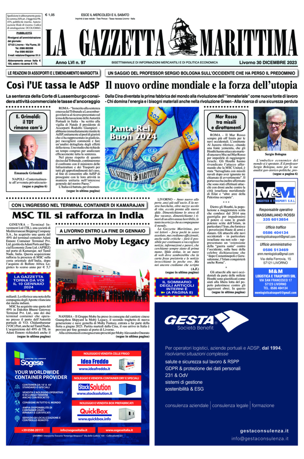 Giornale del 30-12-2023