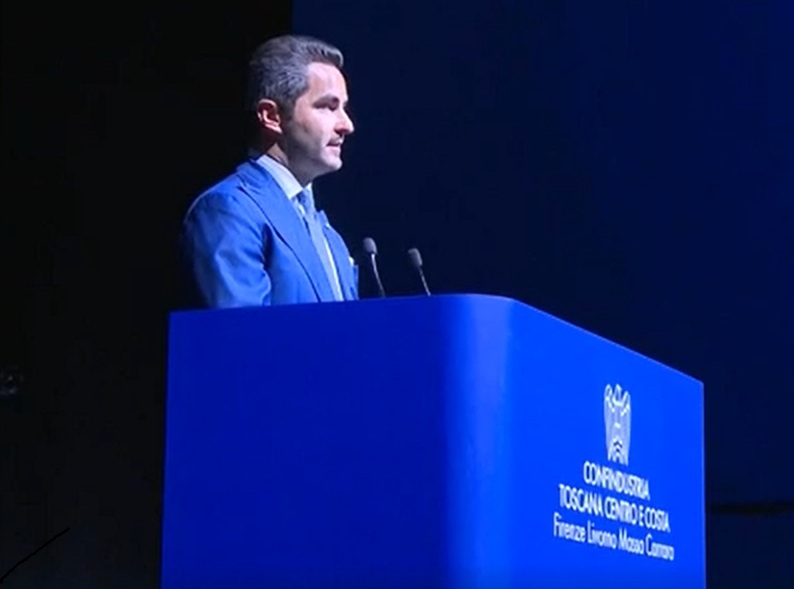 lapo baroncelli all’assemblea della Confindustria Toscana Centro e Costa a Firenze 2