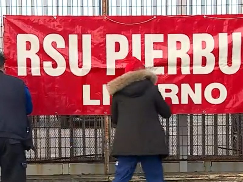 stabilimento Pierburg a Livorno – la protesta dei lavoratori 3gt1